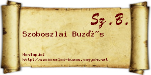 Szoboszlai Buzás névjegykártya